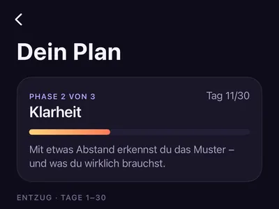 90-Tage-Plan von Zero Contact in Phase zwei, Klarheit, mit einer Liste kurzer täglicher Lektionen