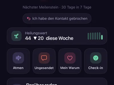 App Zero Contact zählt eine Kontaktsperre-Serie von 23 Tagen, 2 Stunden und 14 Minuten