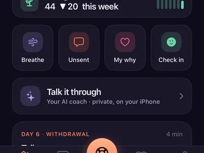 Zero Contact streak counter showing 23 days, 2 hours, 14 minutes and 18 seconds of no contact