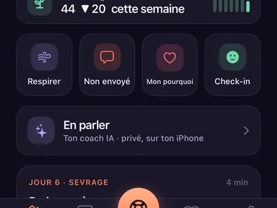 Compteur de série Zero Contact affichant 23 jours, 2 heures, 14 minutes et 18 secondes de zéro contact