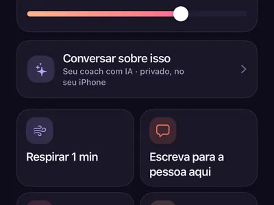 Tela SOS gratuita do app Zero Contact com controle do impulso e ferramentas para respirar, escrever e falar com um amigo
